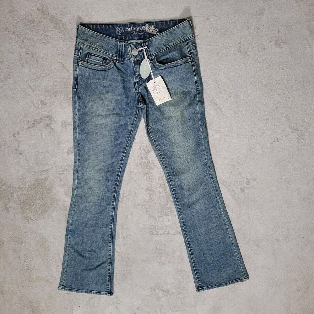 Refuge Premium Women's Jeans Straight Leg Fit Super Low Rise Size 5R